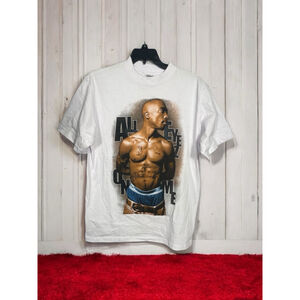 Men's Tupac Shaka Wear Graphic T-Shirt Large White Cotton Crewneck